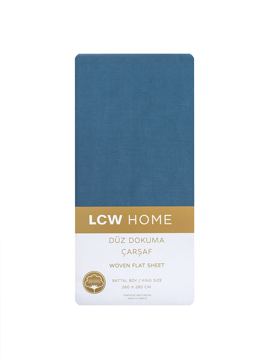 LCW HOME Plain Cotton Double Bed Sheet 260x280 Cm -W3ET63Z8-MQL