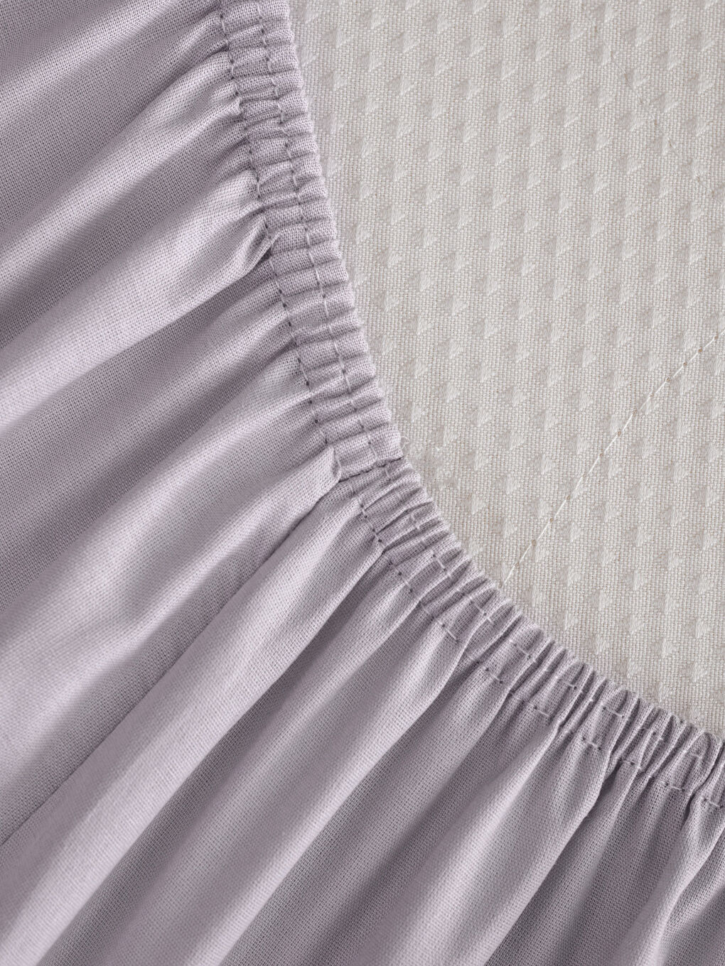 Gri Çift Kişilik Lastikli Battal Boy Dokuma Çarşaf 180x200x30-3