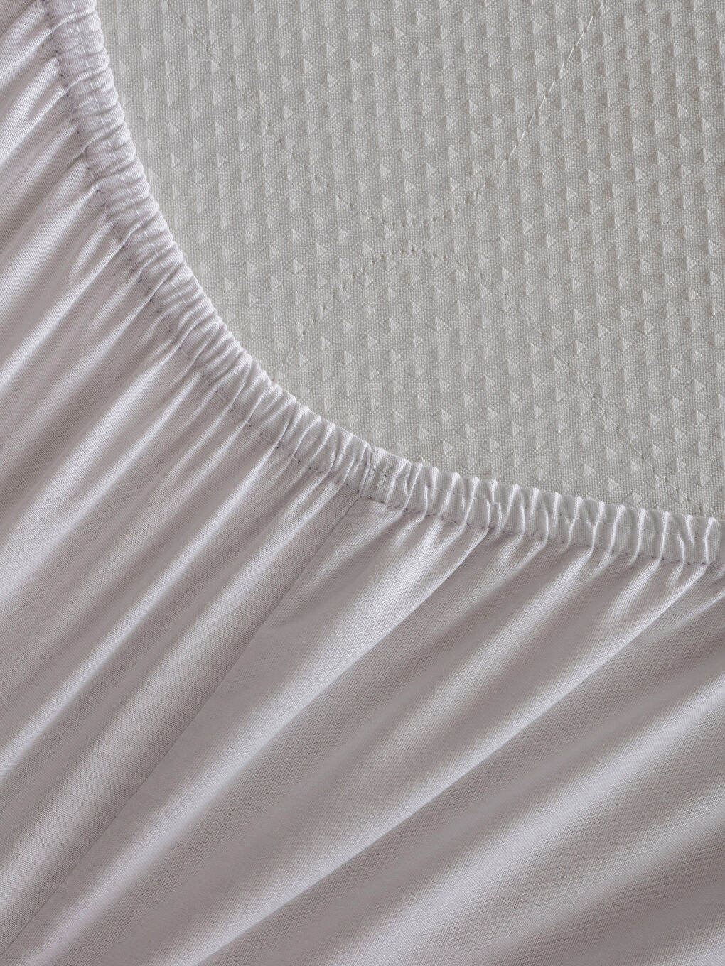 ملاية سرير قطن سادة مفرد استك 100x200x30 سم-5