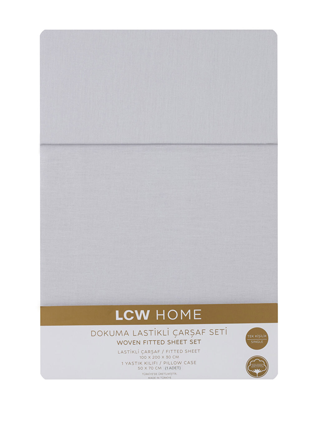 ملاية سرير قطن سادة مفرد استك 100x200x30 سم-6