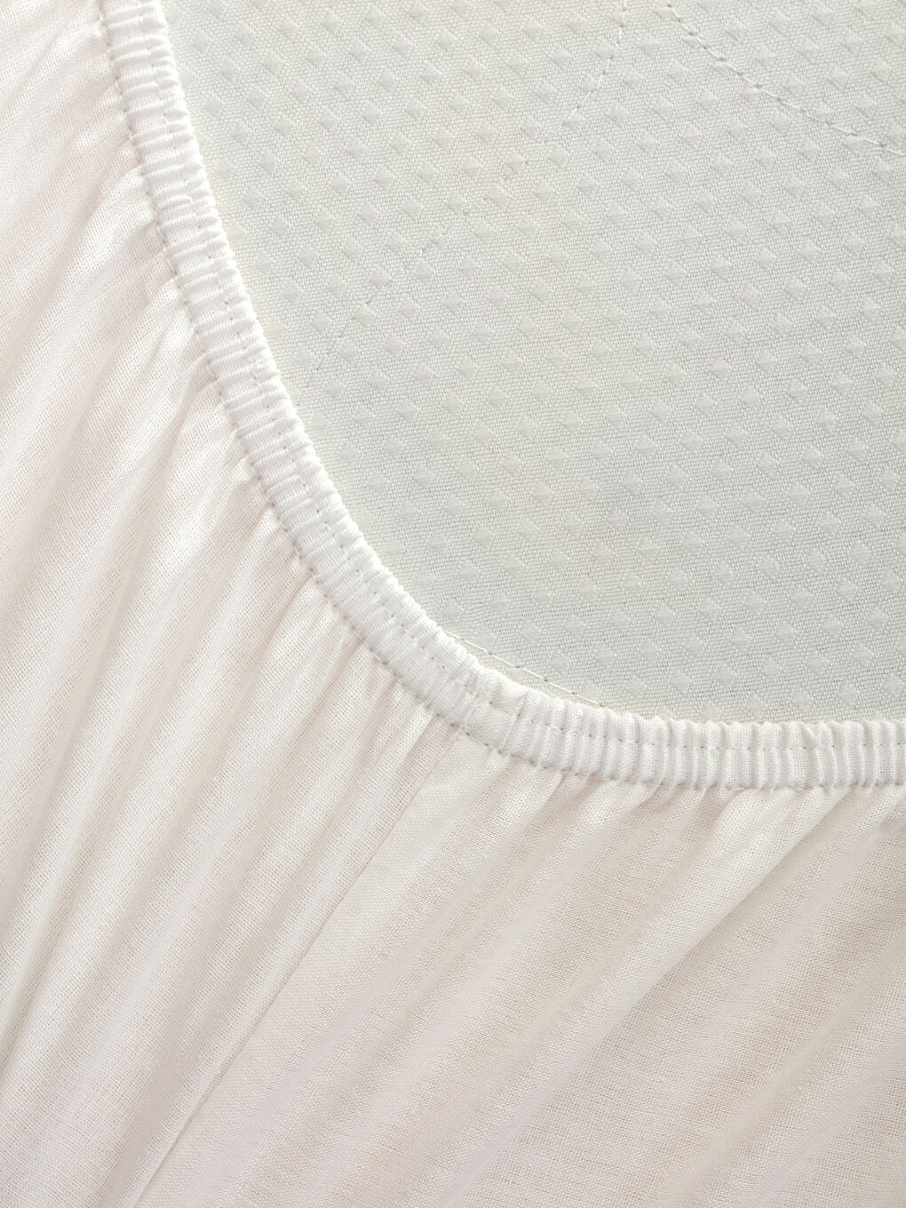 ملاية سرير قطن سادة مفرد استك 100x200x30 سم-3