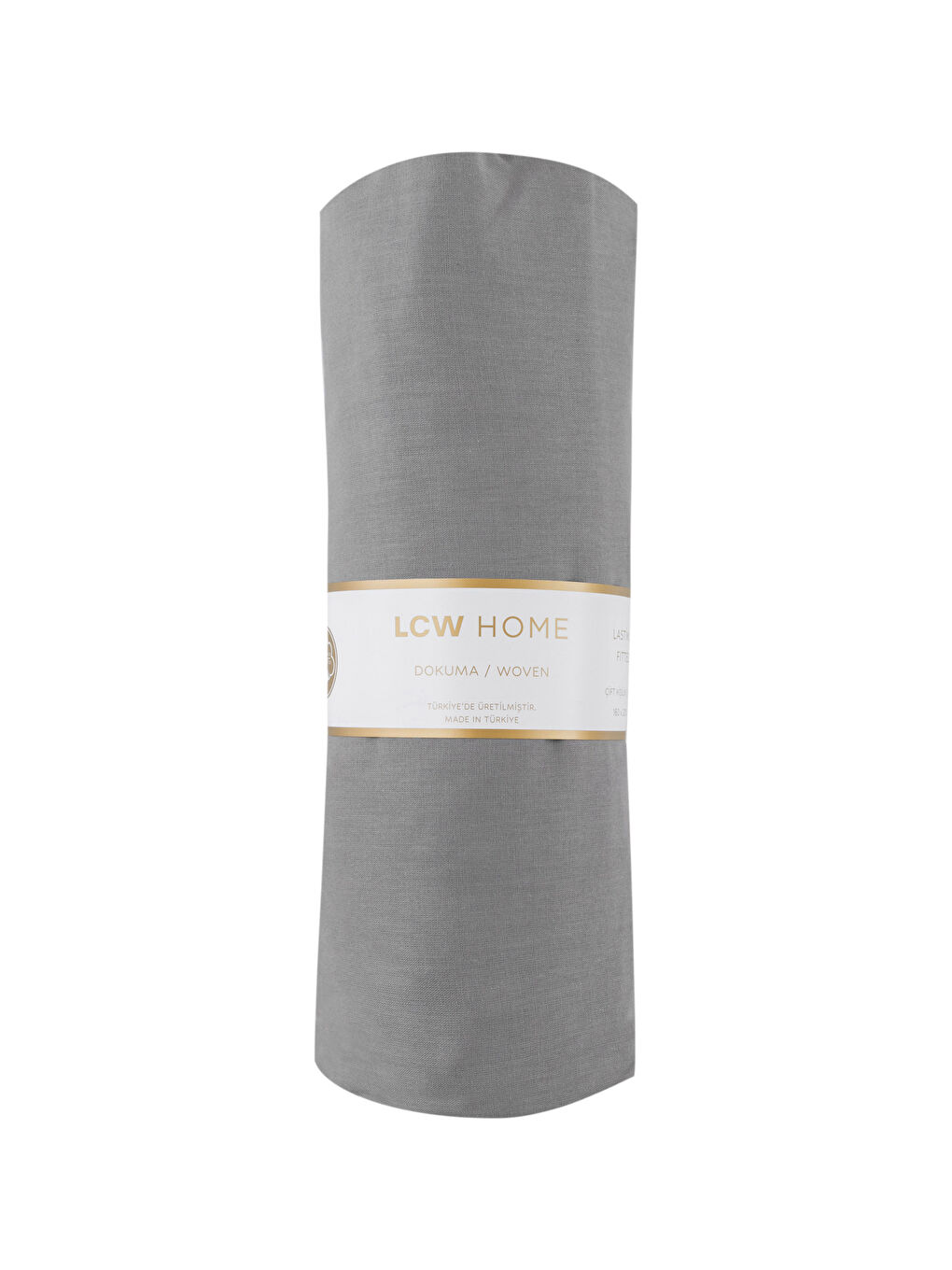 Gri Düz Pamuklu Lastikli Çift Kişilik Çarşaf 160x200x30 cm-4