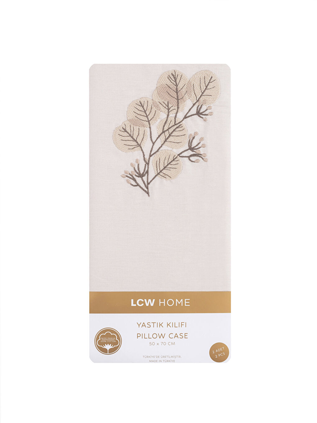 Lcw Home Taie d'oreiller en coton brodée Lot de 2 50x70 cm -W3EU32Z8-F9C