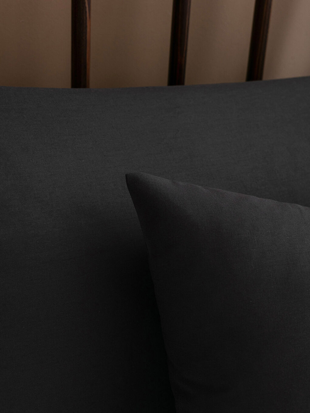 Antrasit Pamuklu Yastık Kılıfı 2'li 50x70 cm-2