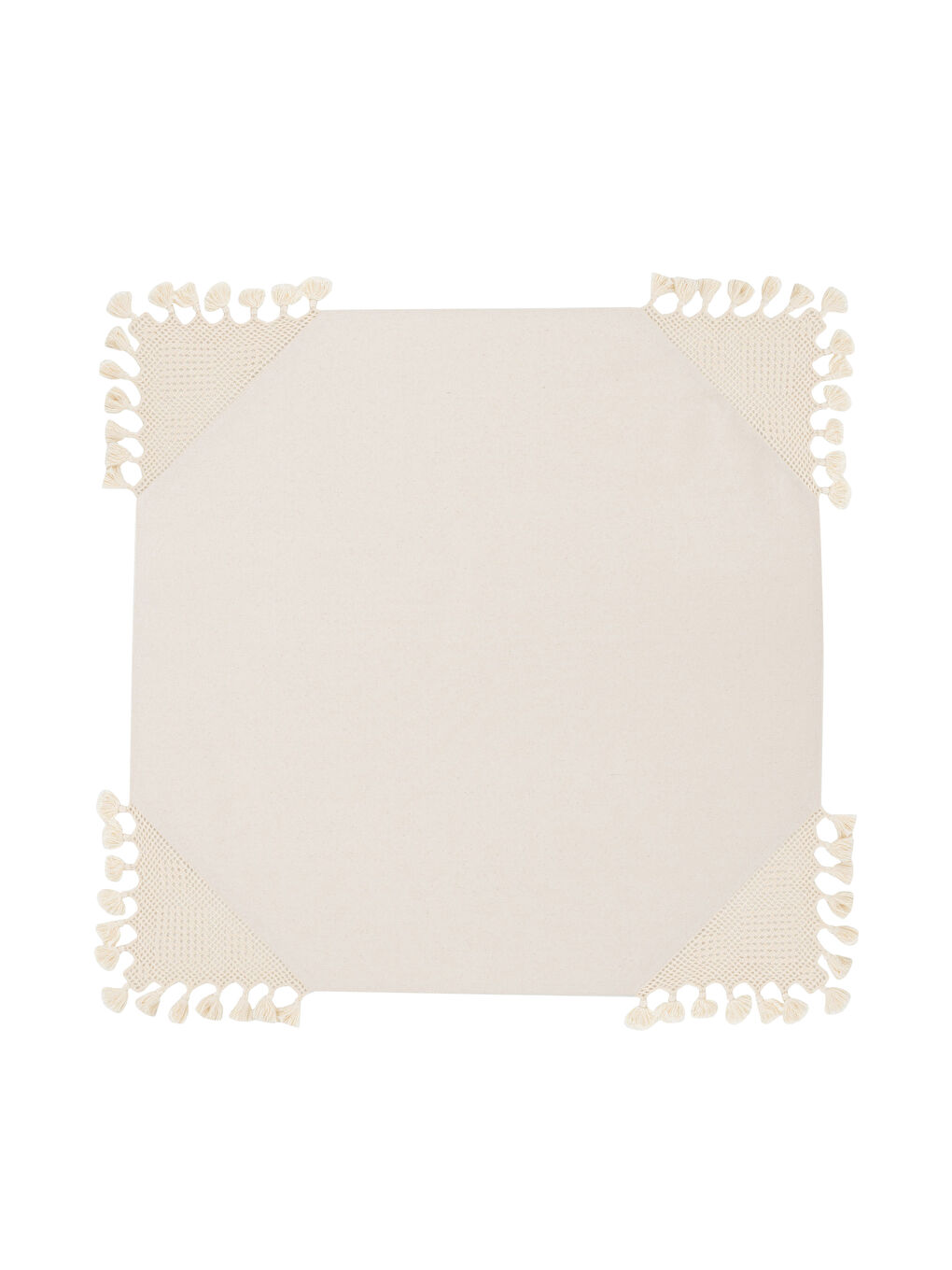 Ekru Dantelli Masa Örtüsü 90x90 cm-2