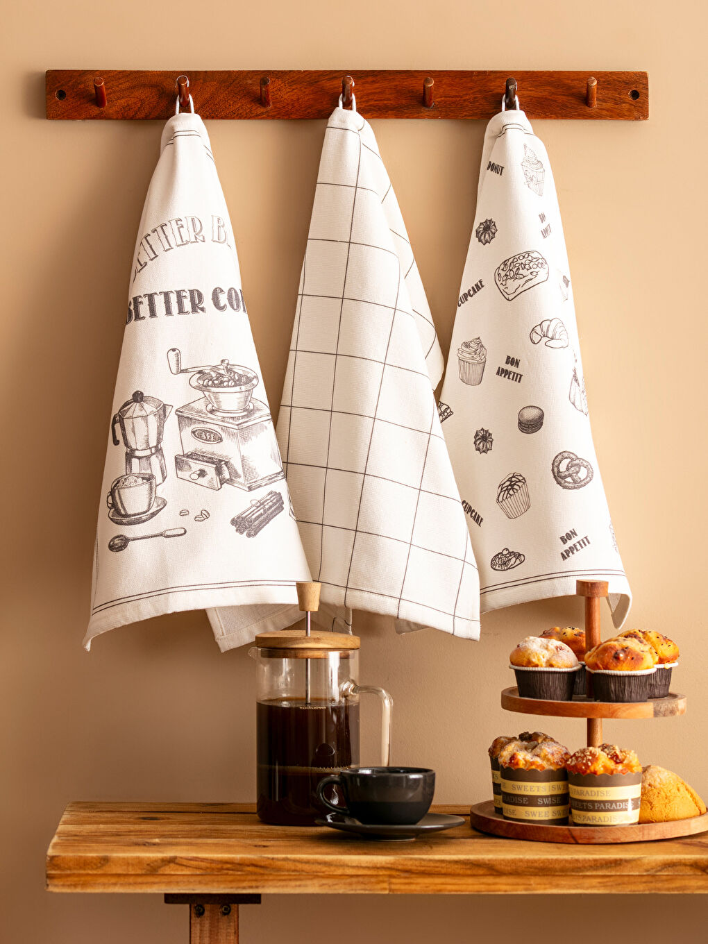 Printed Tea Towel 3-pack 40x50 cm -W3EV06Z8-F9C