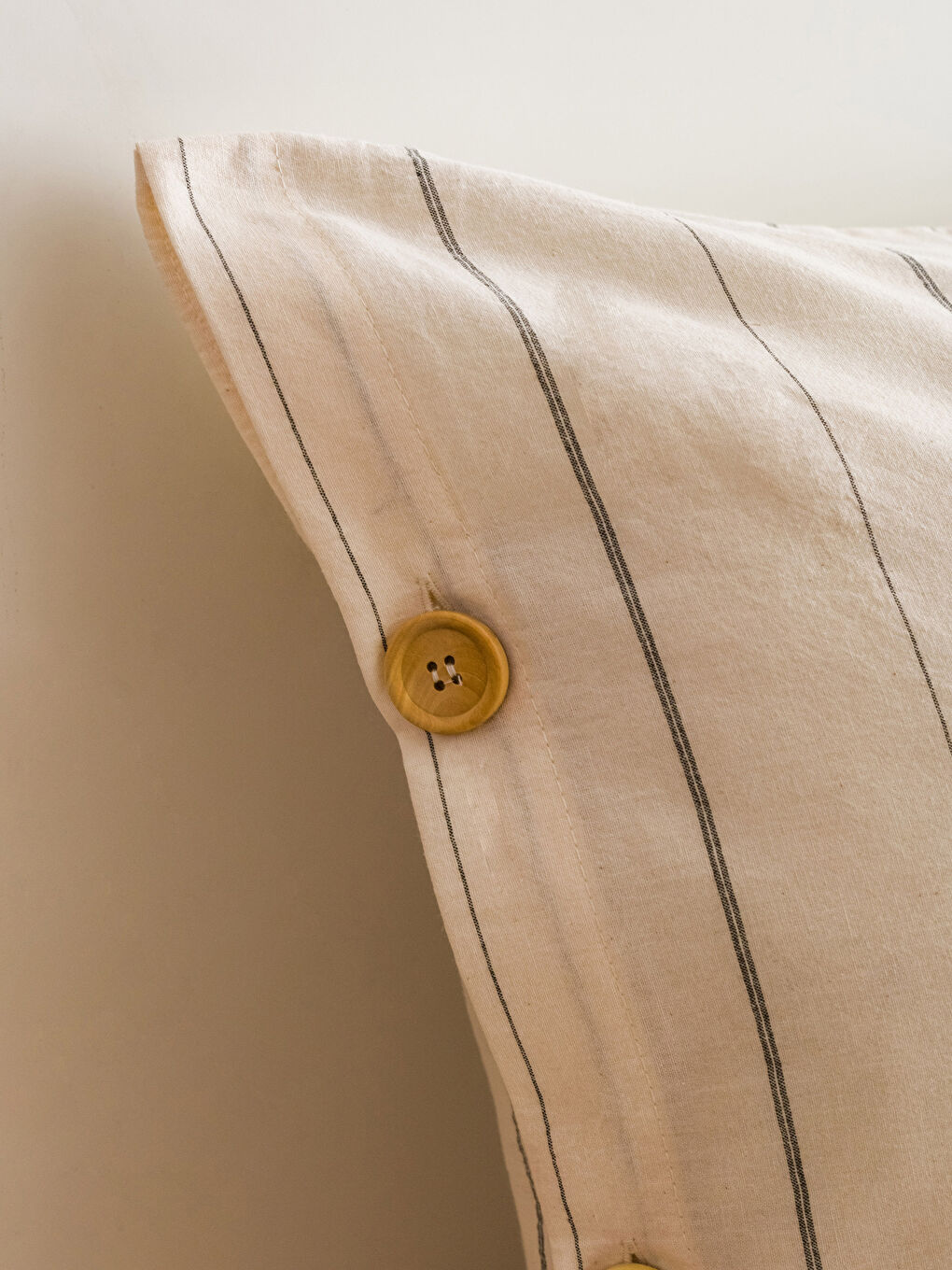 Ekru Çizgili Tek Kişilik Nevresim Takımı-3