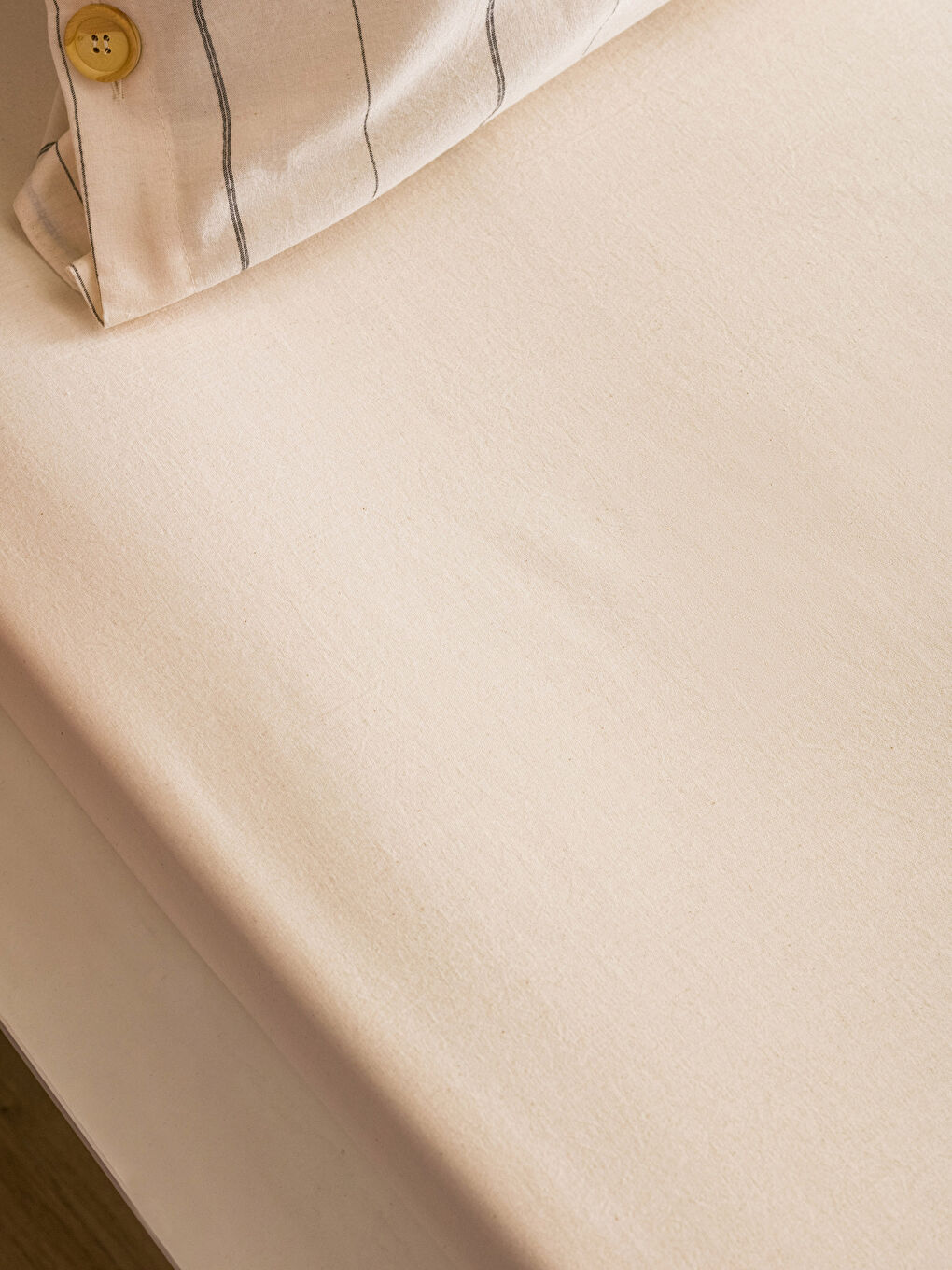 Ekru Çizgili Tek Kişilik Nevresim Takımı-4