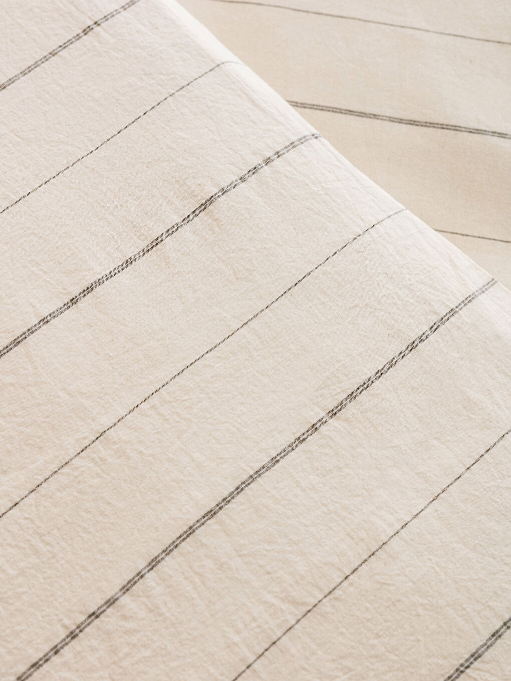 Ekru Çizgili Tek Kişilik Nevresim Takımı-5