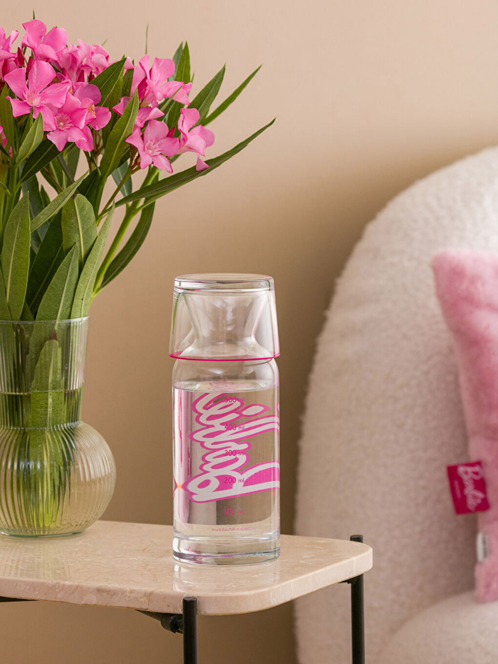 Pichet en Verre avec Couvercle Imprimé Barbie 700 ml-3