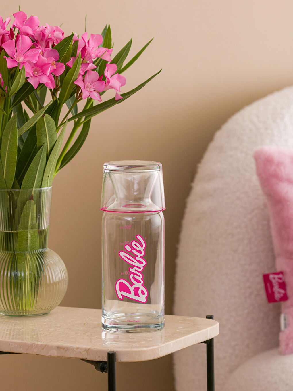 Pichet en Verre avec Couvercle Imprimé Barbie 700 ml-4