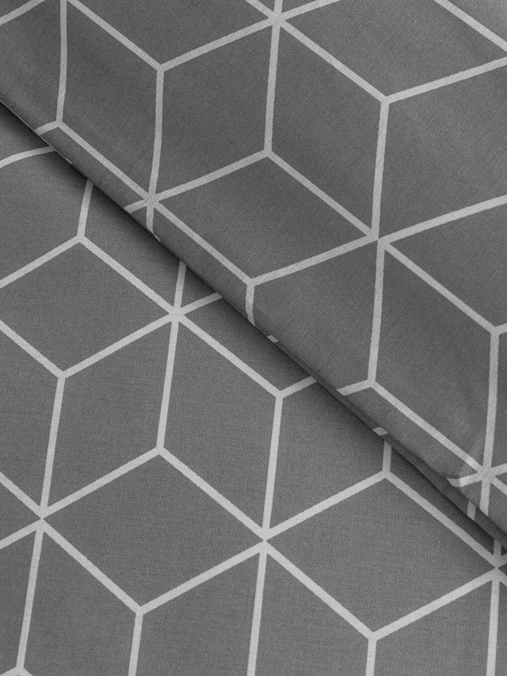 Gri Desenli Pamuklu Çift Kişilik Nevresim Takımı-5