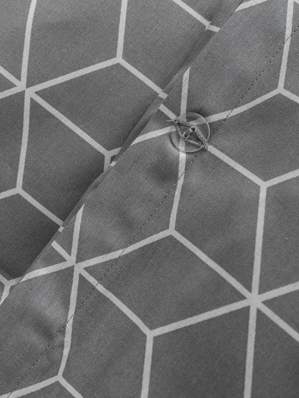 Gri Desenli Pamuklu Çift Kişilik Nevresim Takımı-6