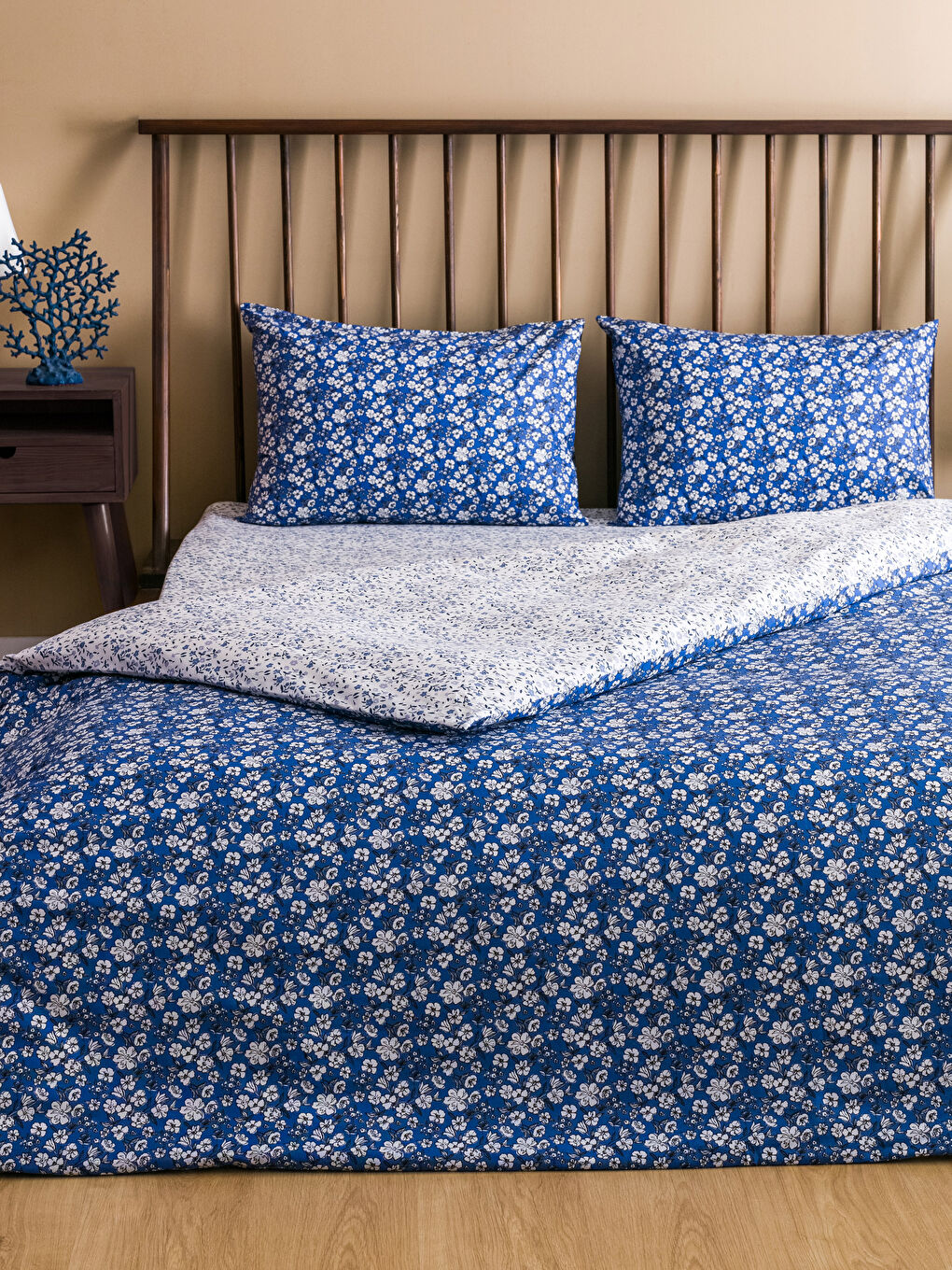 Floral Printed Double Double-Sided Duvet Cover Set