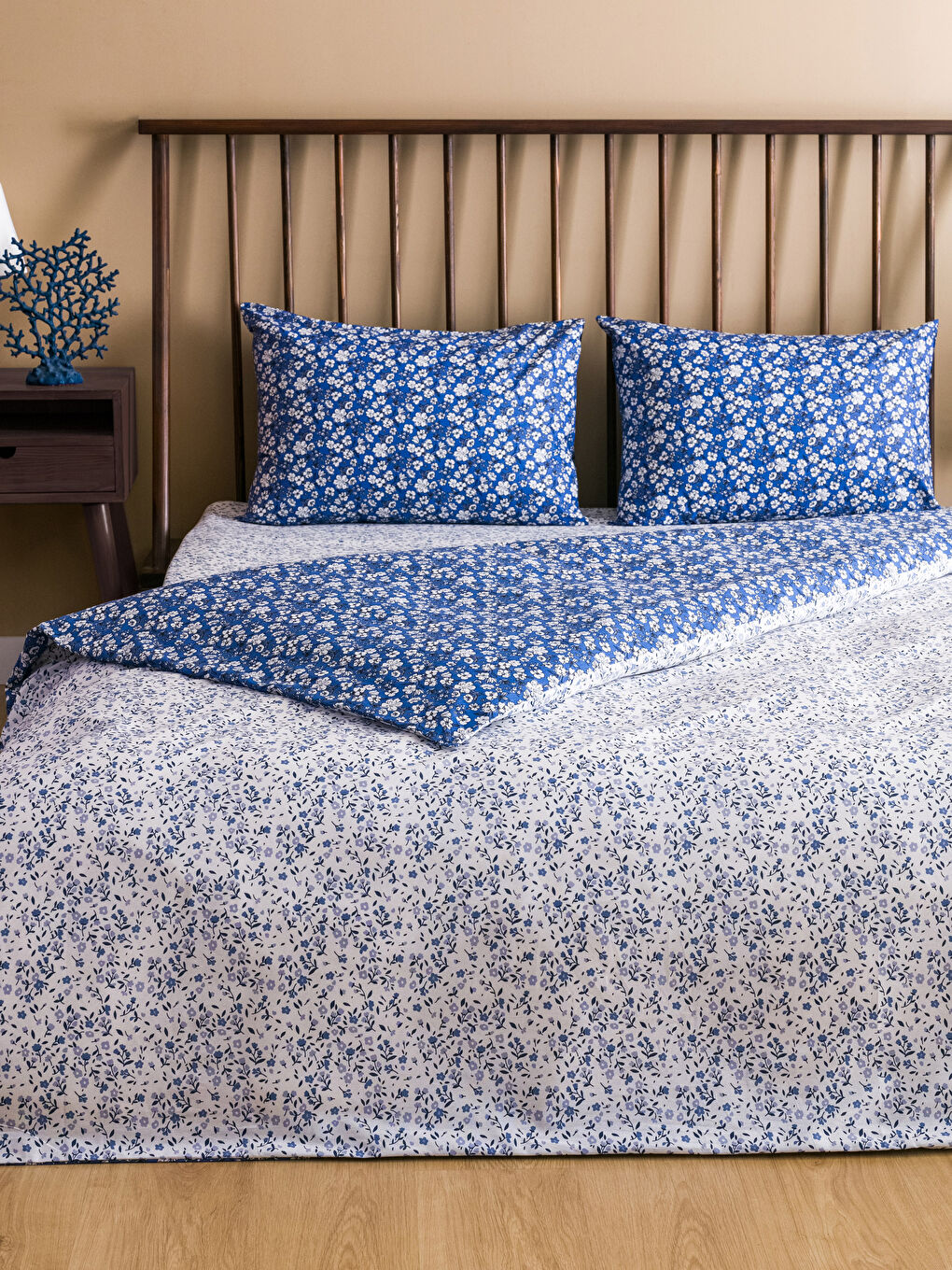 Floral Printed Double Double-Sided Duvet Cover Set-1