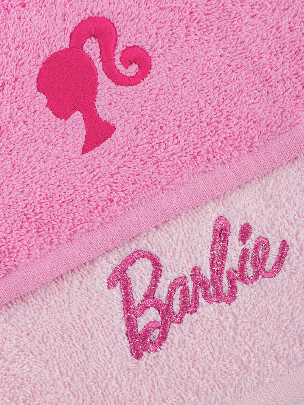 Pembe Barbie Nakışlı El Havlusu 2'li 30x50 cm-4