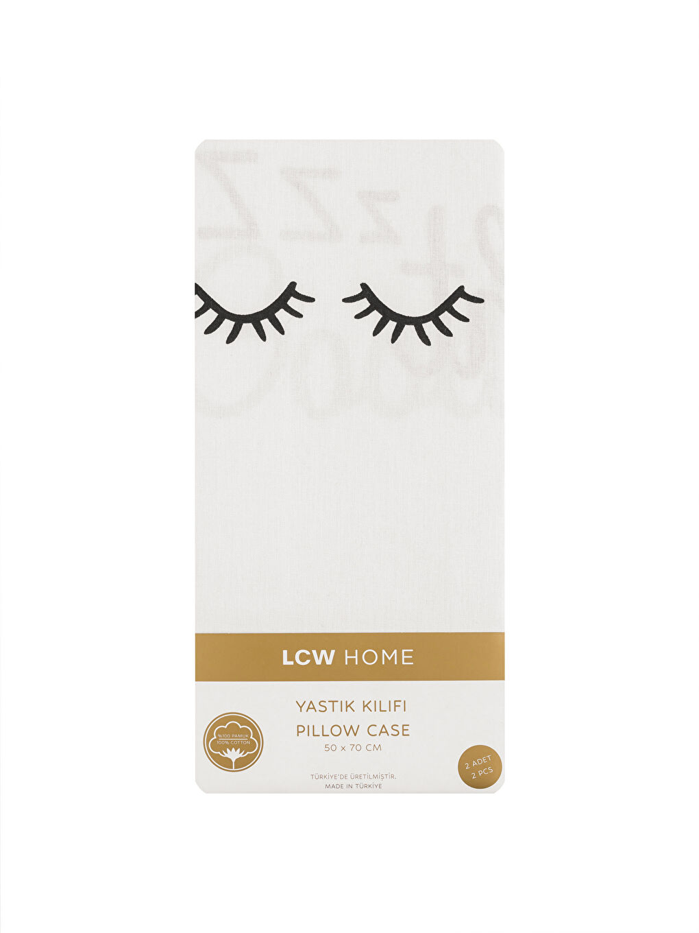 Feță de Pernă Imprimată Script din Bumbac 50x70 Cm 2 Bucăți-3