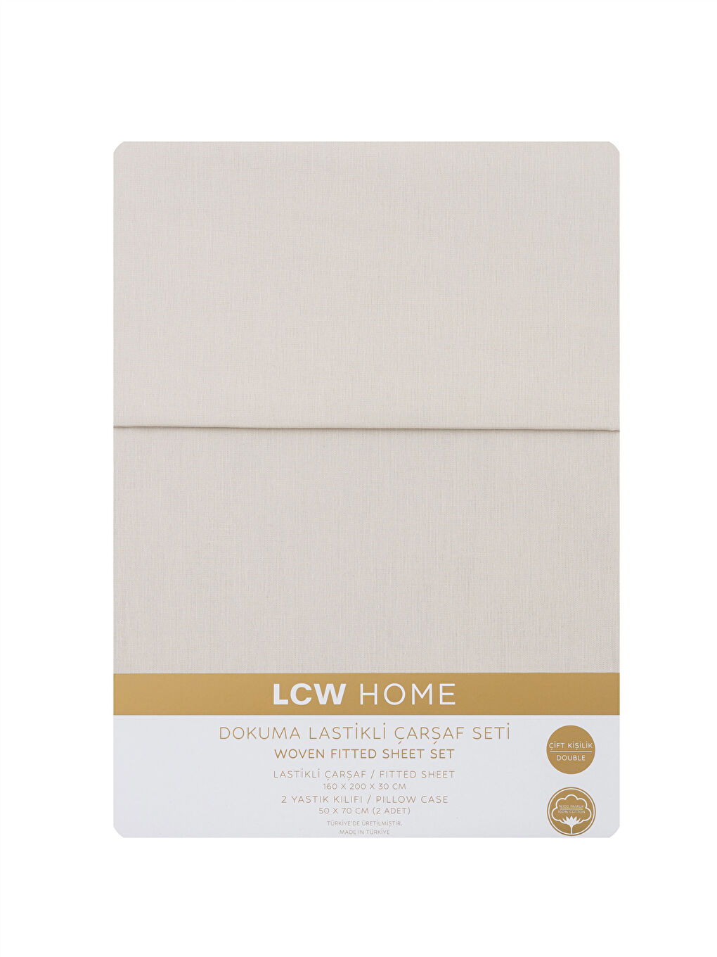 Double Elastic Oversized Woven Bed Sheet 180x200x30-6