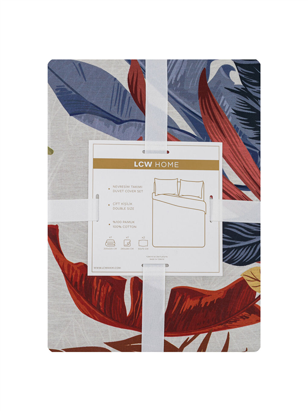 Karışık Desenli Pamuklu Çift Kişilik Nevresim Takımı-7