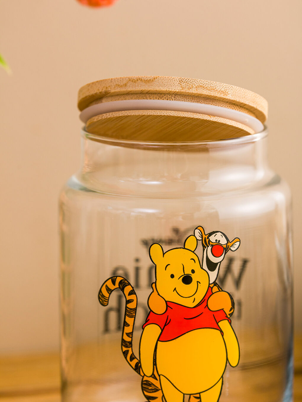 Karışık Winnie The Pooh Baskılı Cam Saklama Kabı 1080 ml-2