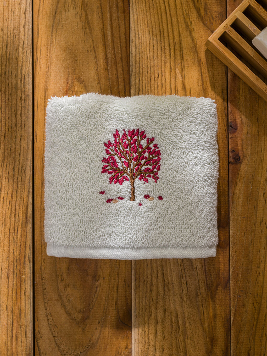 Serviette d'invité Brodée Arbre 30x50 Cm-2