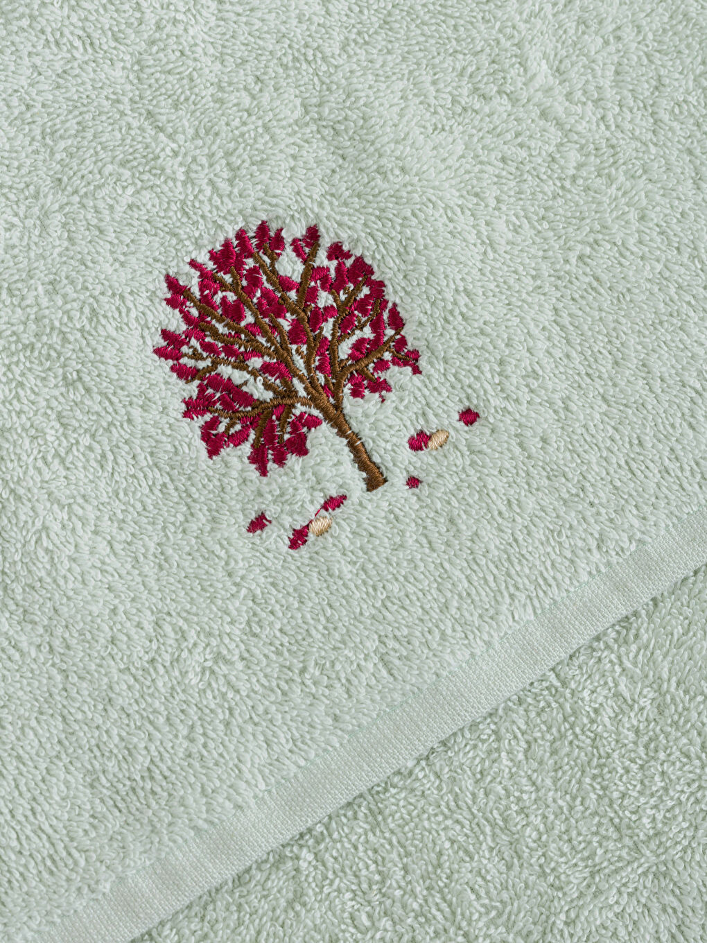 Serviette d'invité Brodée Arbre 30x50 Cm-3