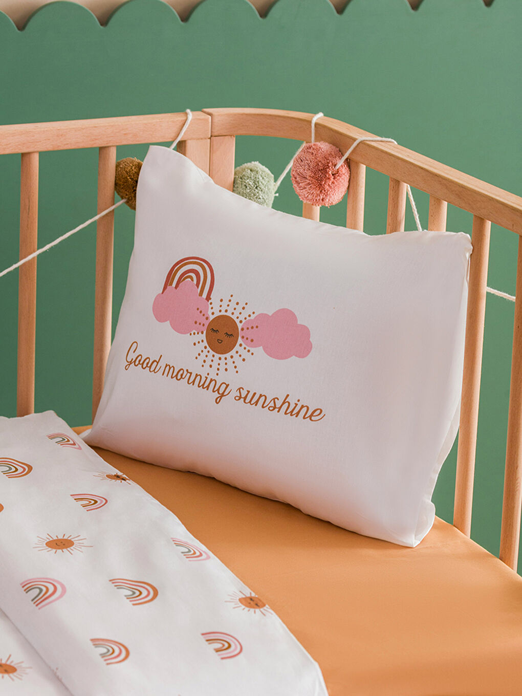 Ensemble de Housse de Couette Bébé en Coton Imprimé-1