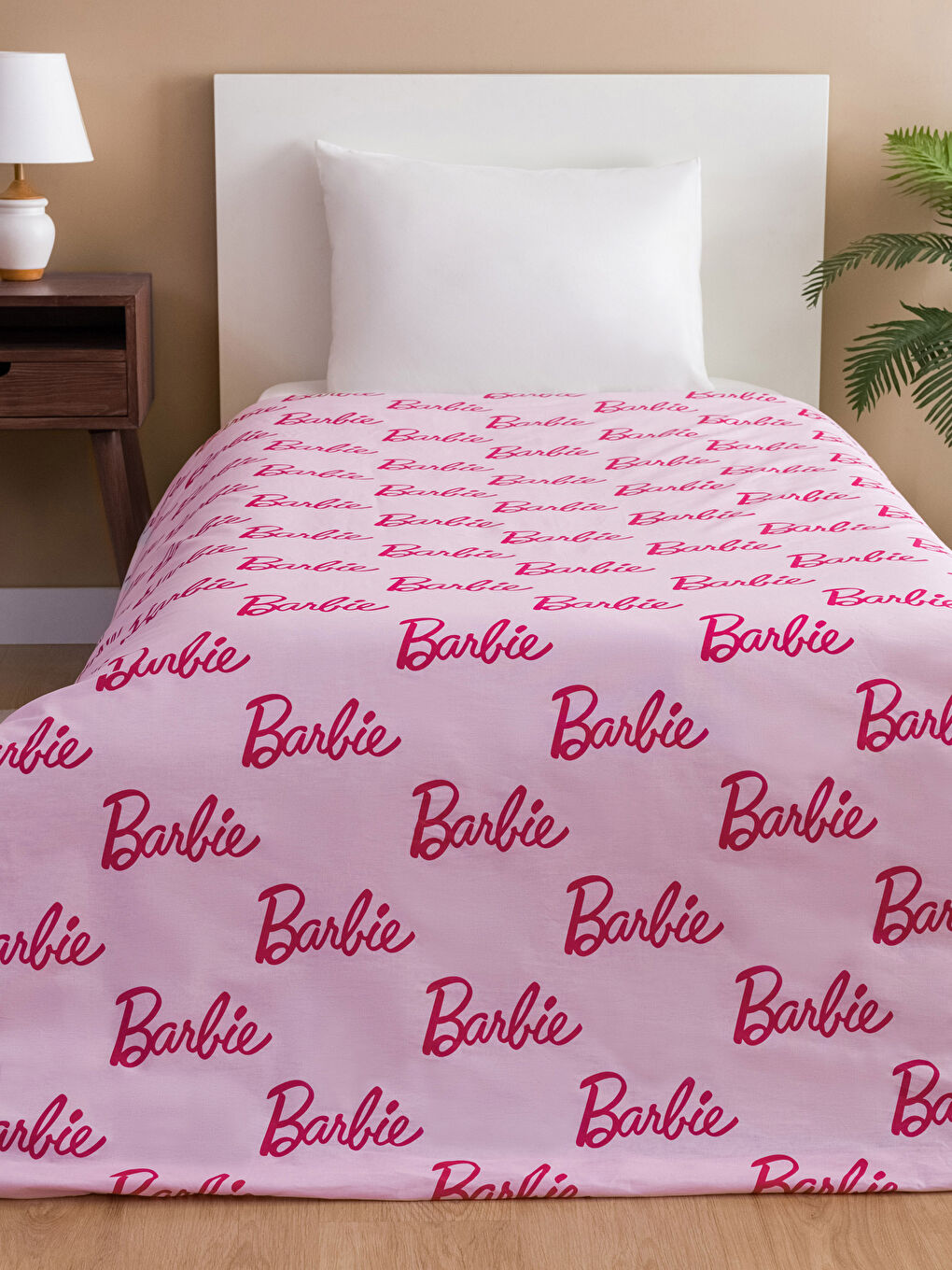 LCW HOME Pembe Baskılı Barbie Baskılı Tek Kişilik Nevresim 160x220 Cm