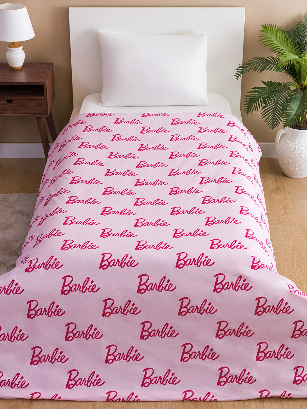 LCW HOME Pembe Baskılı Barbie Baskılı Tek Kişilik Nevresim 160x220 Cm - 1