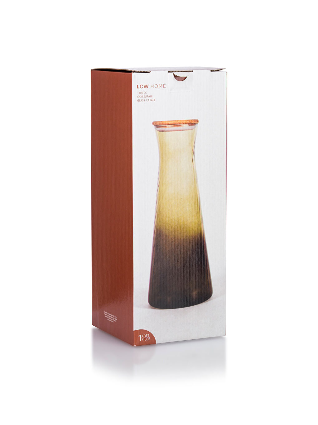 Stakleni vrč s drvenim poklopcem 1100 ml-3