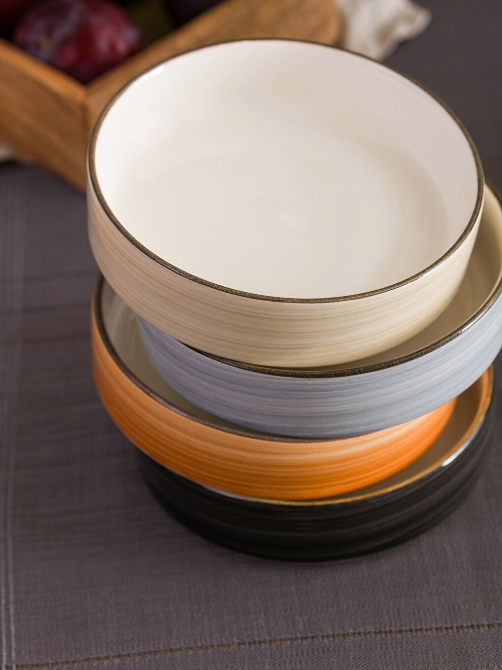 Karışık Renkli Seramik Kase Seti 4'lü-2