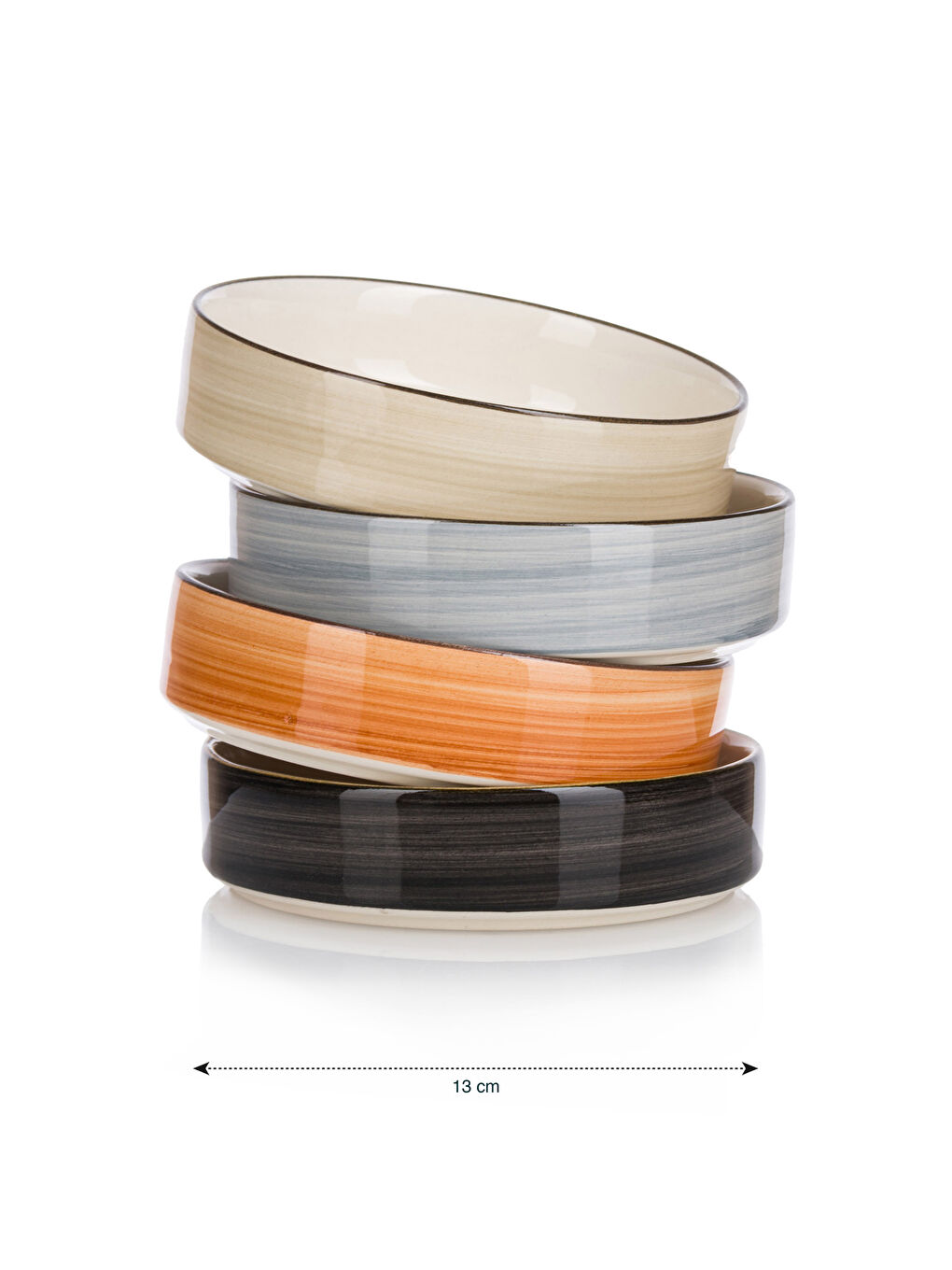 Karışık Renkli Seramik Kase Seti 4'lü-4