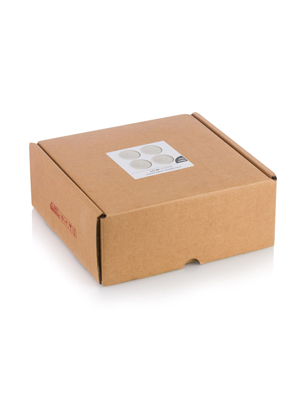 Bej Desenli Seramik Servis Tabağı 4'lü 26 cm-3