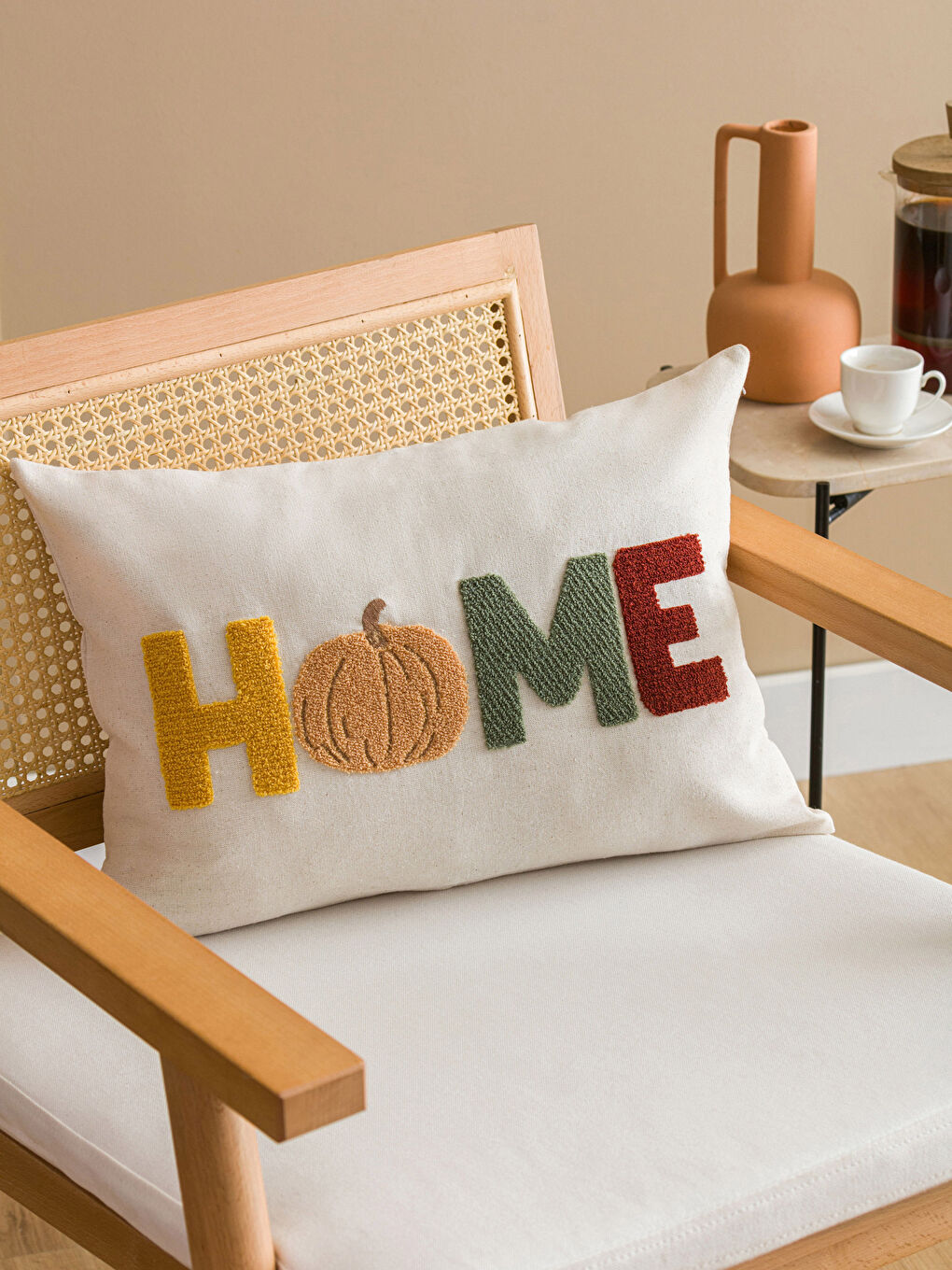 LCW HOME Text Embroidered Cushion Case 35x50 cm -W3FJ45Z8-F9C
