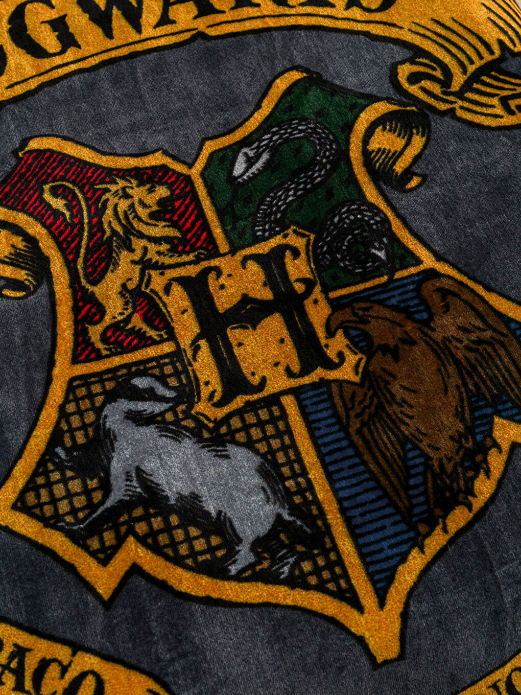 Karışık Hogwarts Baskılı Tek Kişilik Battaniye 150x200 cm-2