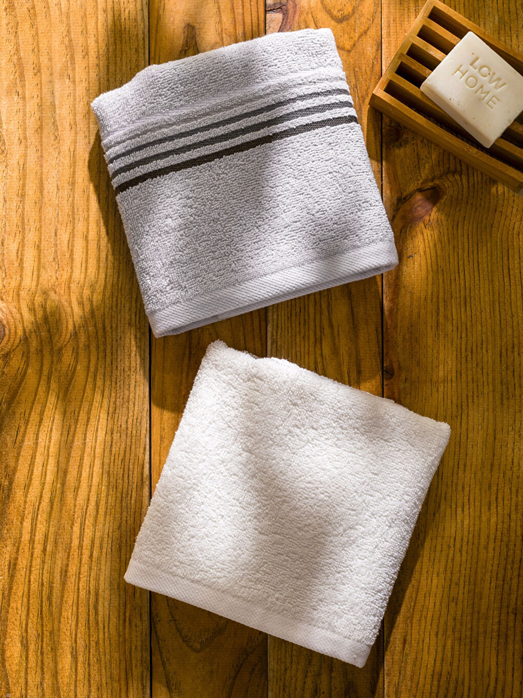 Striped Cotton Hand Towel 2 Pack 50x80 cm-2