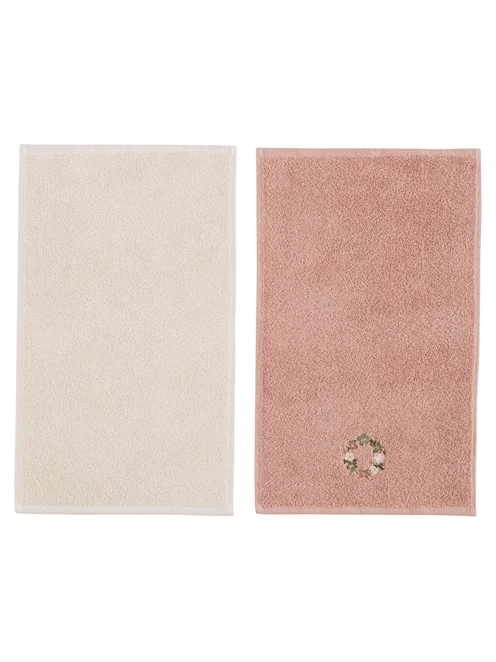 LCW HOME Besticktes Baumwoll-Gästehandtuch 2er-Pack 30x50 cm -W3FJ97Z8-VAW