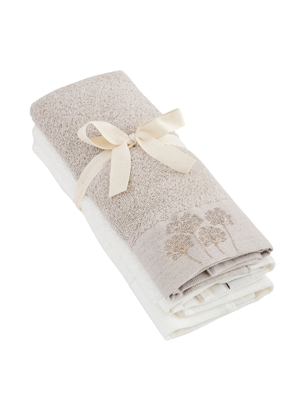 Serviette d'invité brodée Lot de 3 pièces 30x50 cm-4