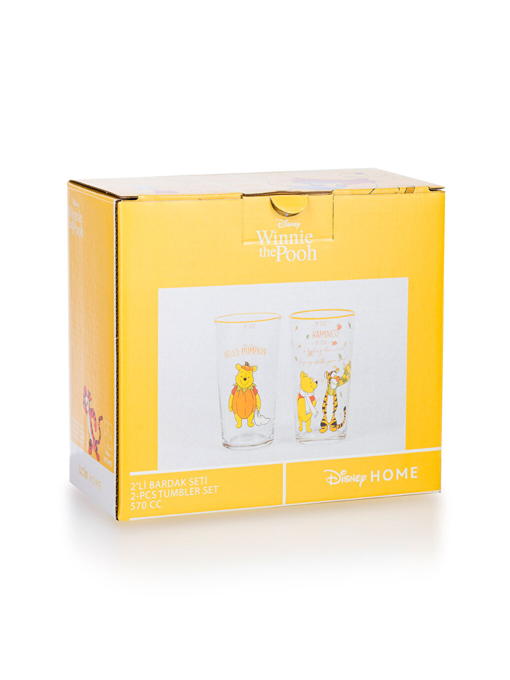 LCW HOME Karışık Baskılı Winnie The Pooh Baskılı Cam Bardak 2'li 570 Ml - 4