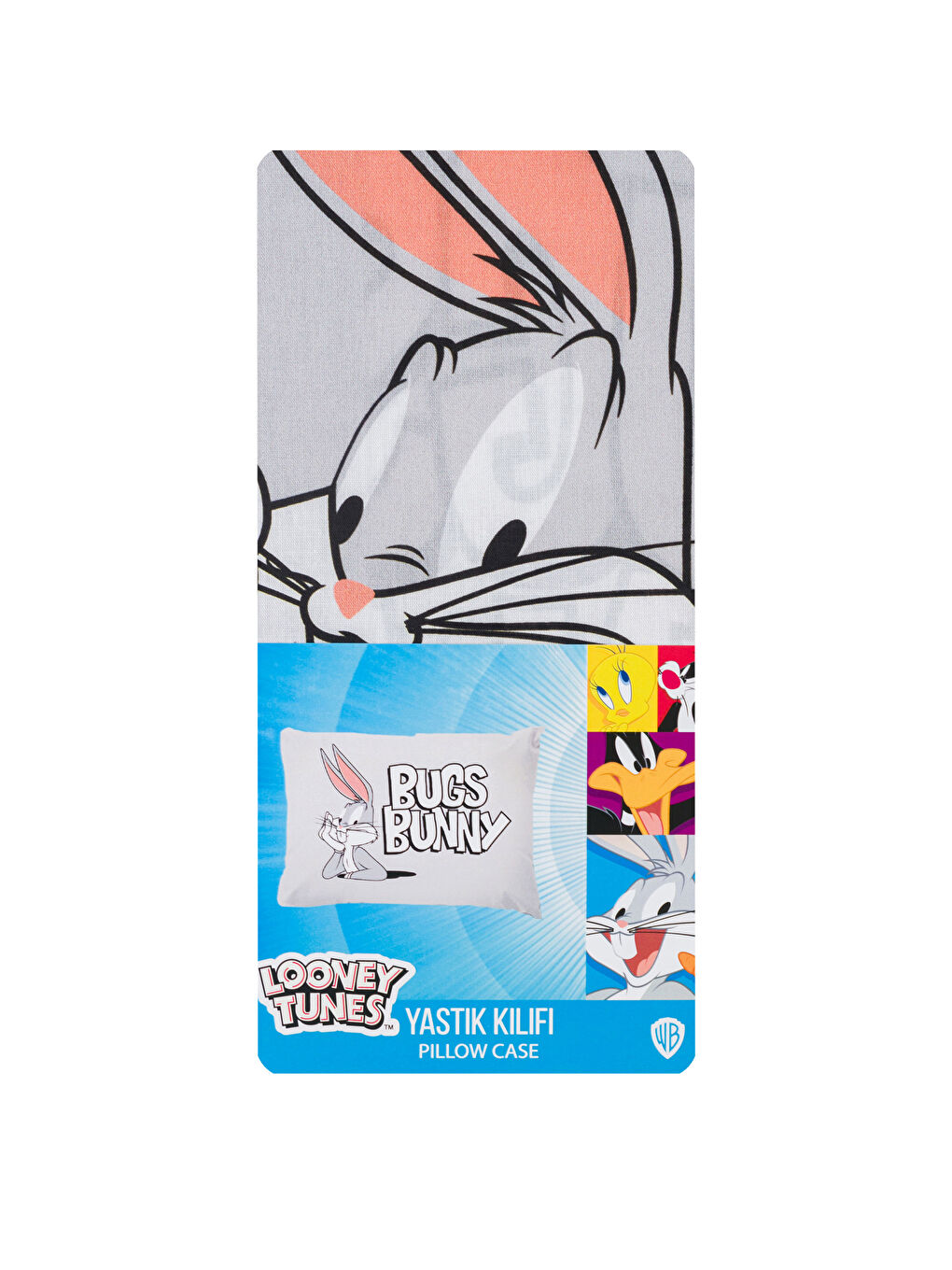 Karışık Bugs Bunny Baskılı Dokuma Yastık Kılıfı 50x70 cm-3