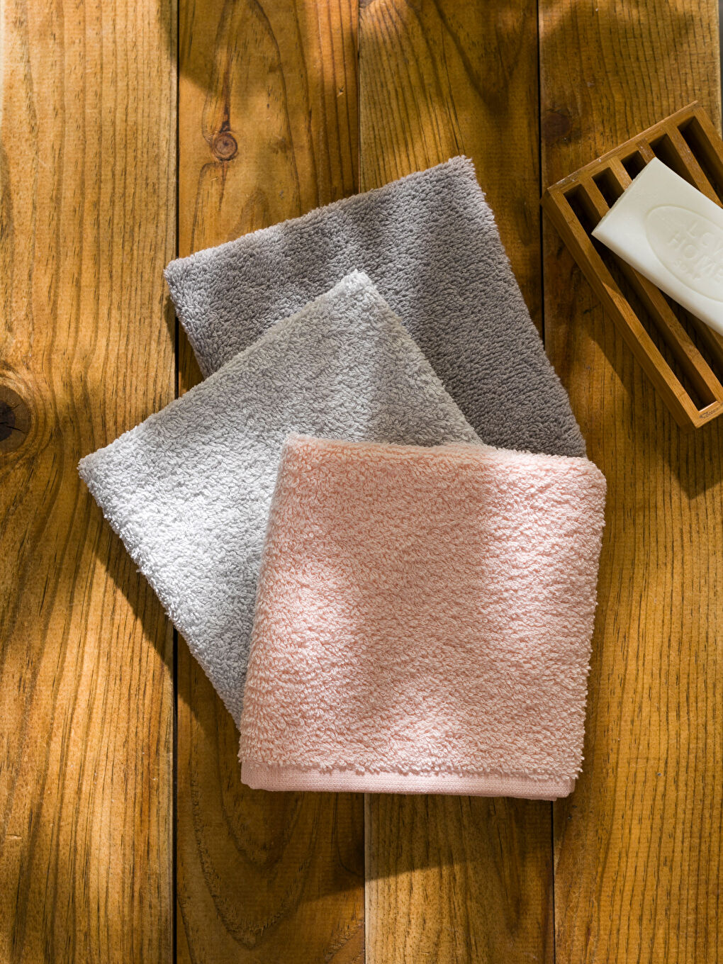 طقم فوط يد قطن سادة - ٣ قطع-2