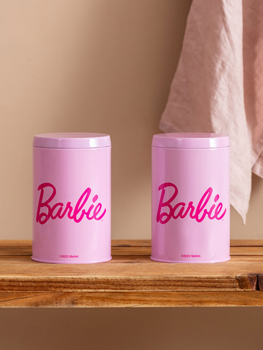 Boîte de Rangement en Métal Imprimée Barbie Lot de 2-2