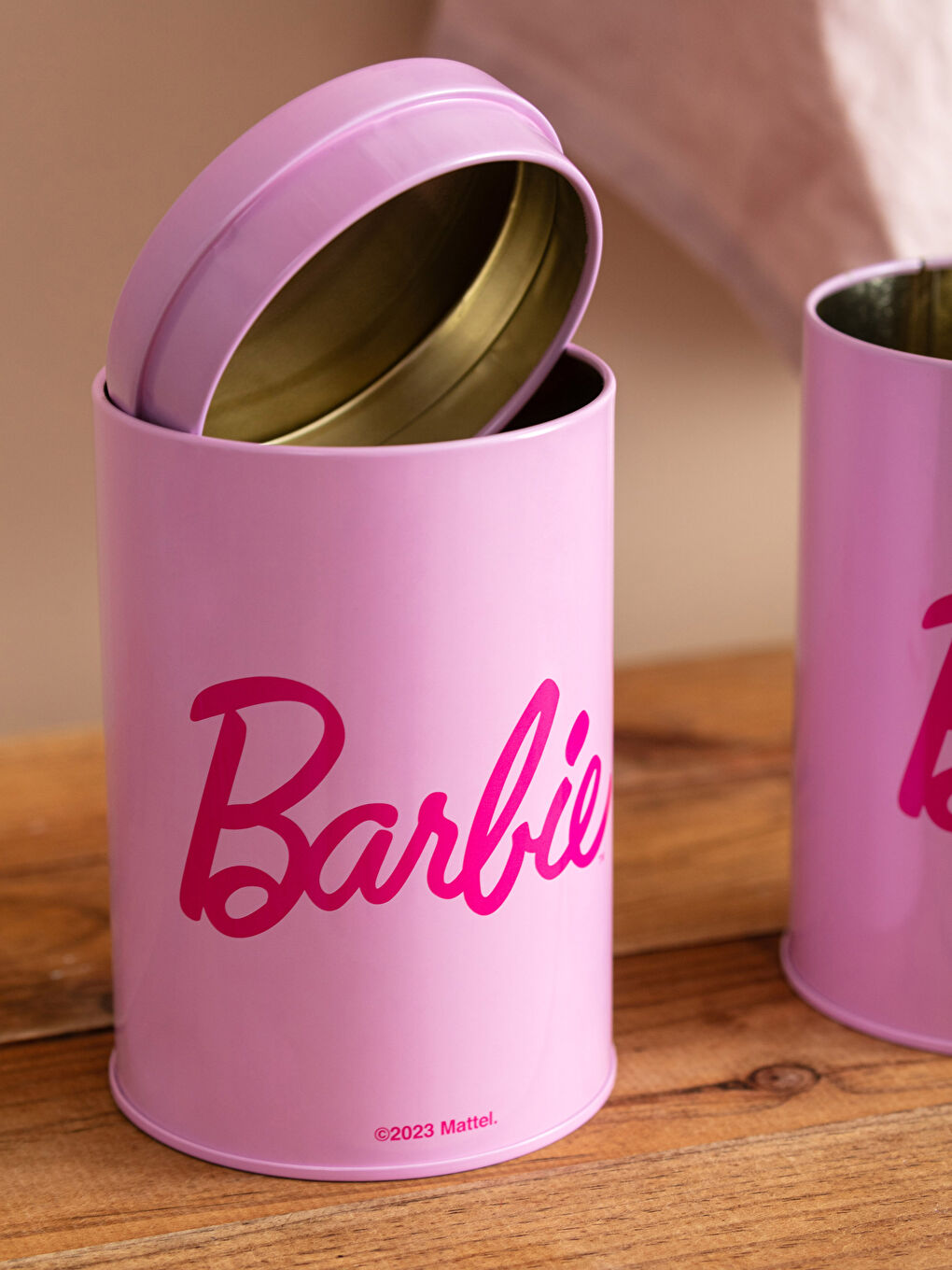 Boîte de Rangement en Métal Imprimée Barbie Lot de 2-4