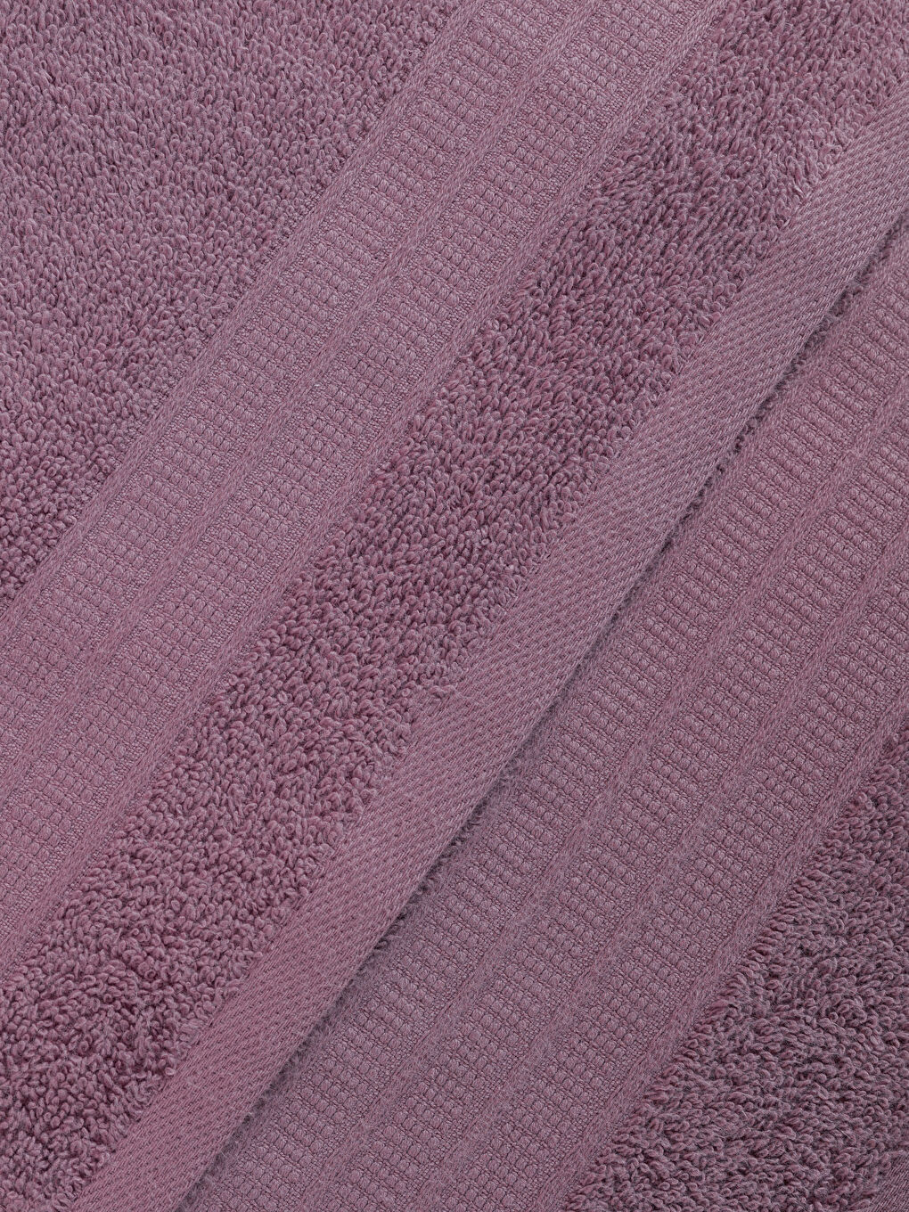 Mor Çizgili Pamuklu Havlu Seti 2'li-3