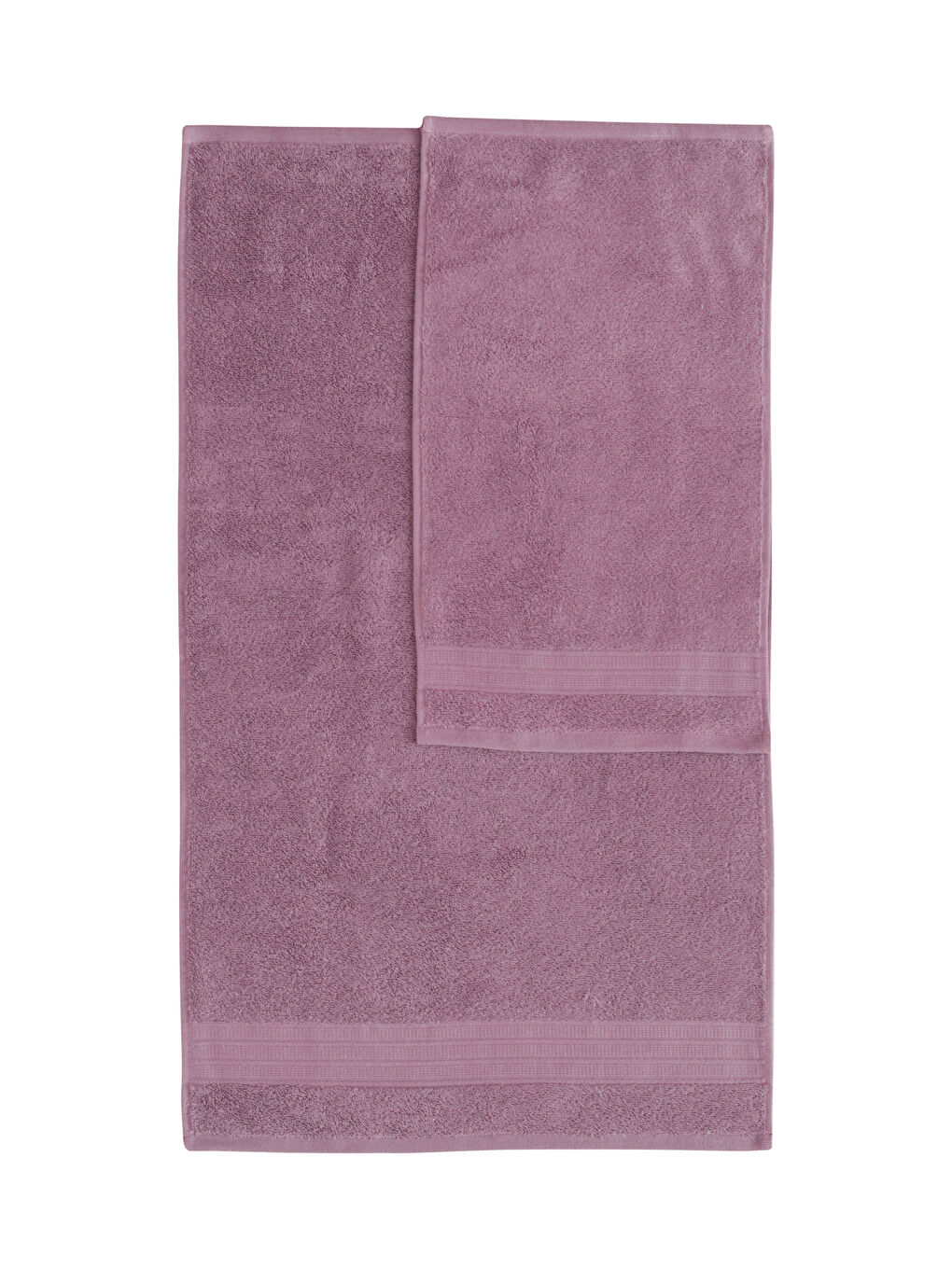 Mor Çizgili Pamuklu Havlu Seti 2'li-5