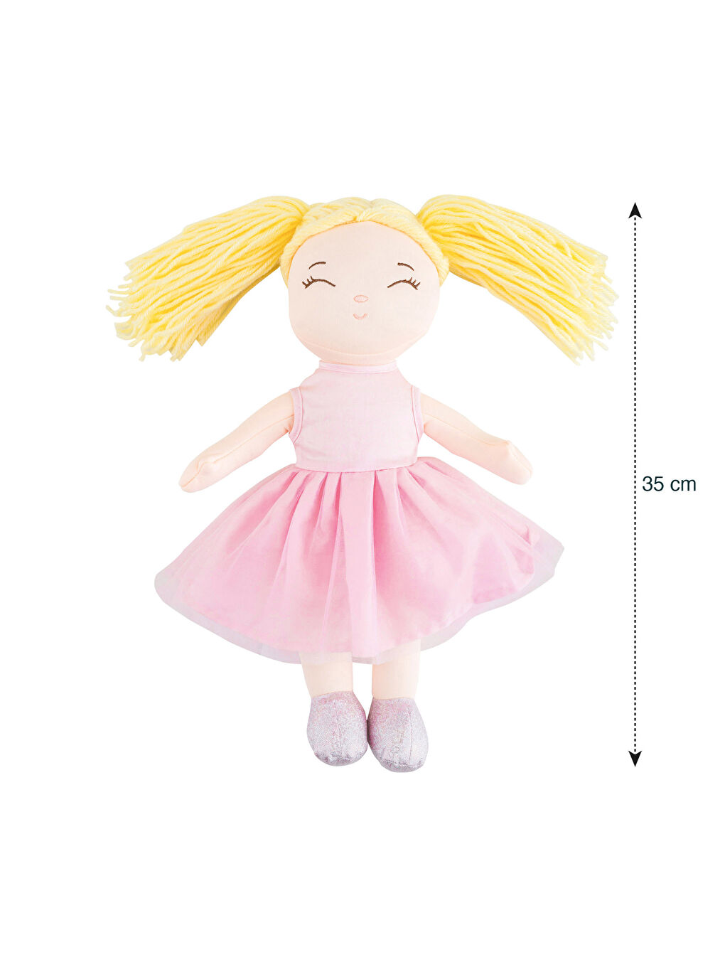 Karışık Nakışlı Dolgulu Pelüş Bebek Kırlent 35 cm-3