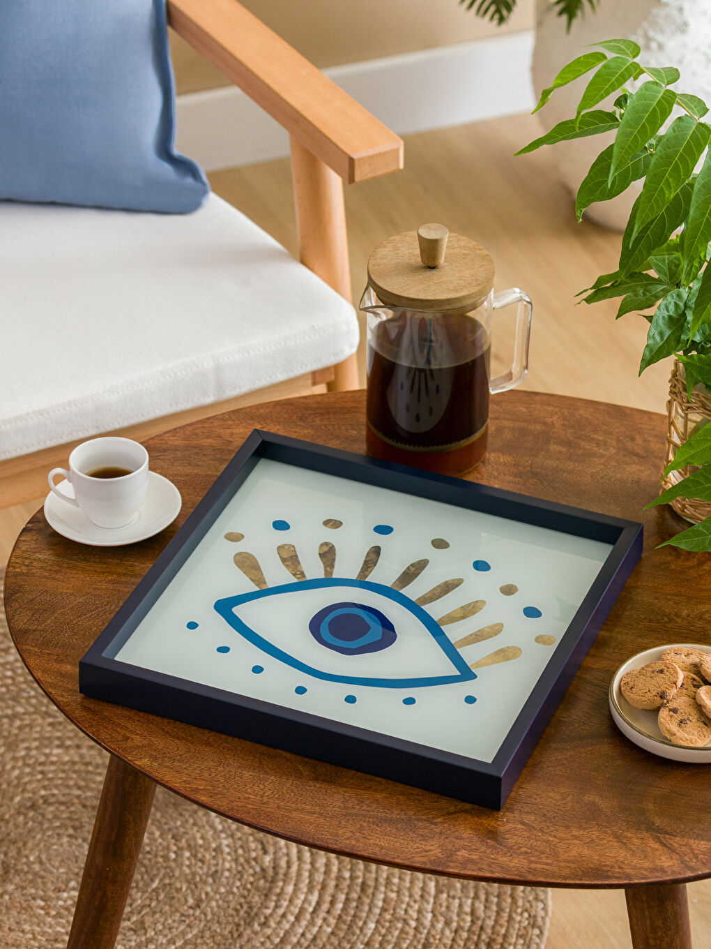 Eye Printed Tray 33x33 Cm-1