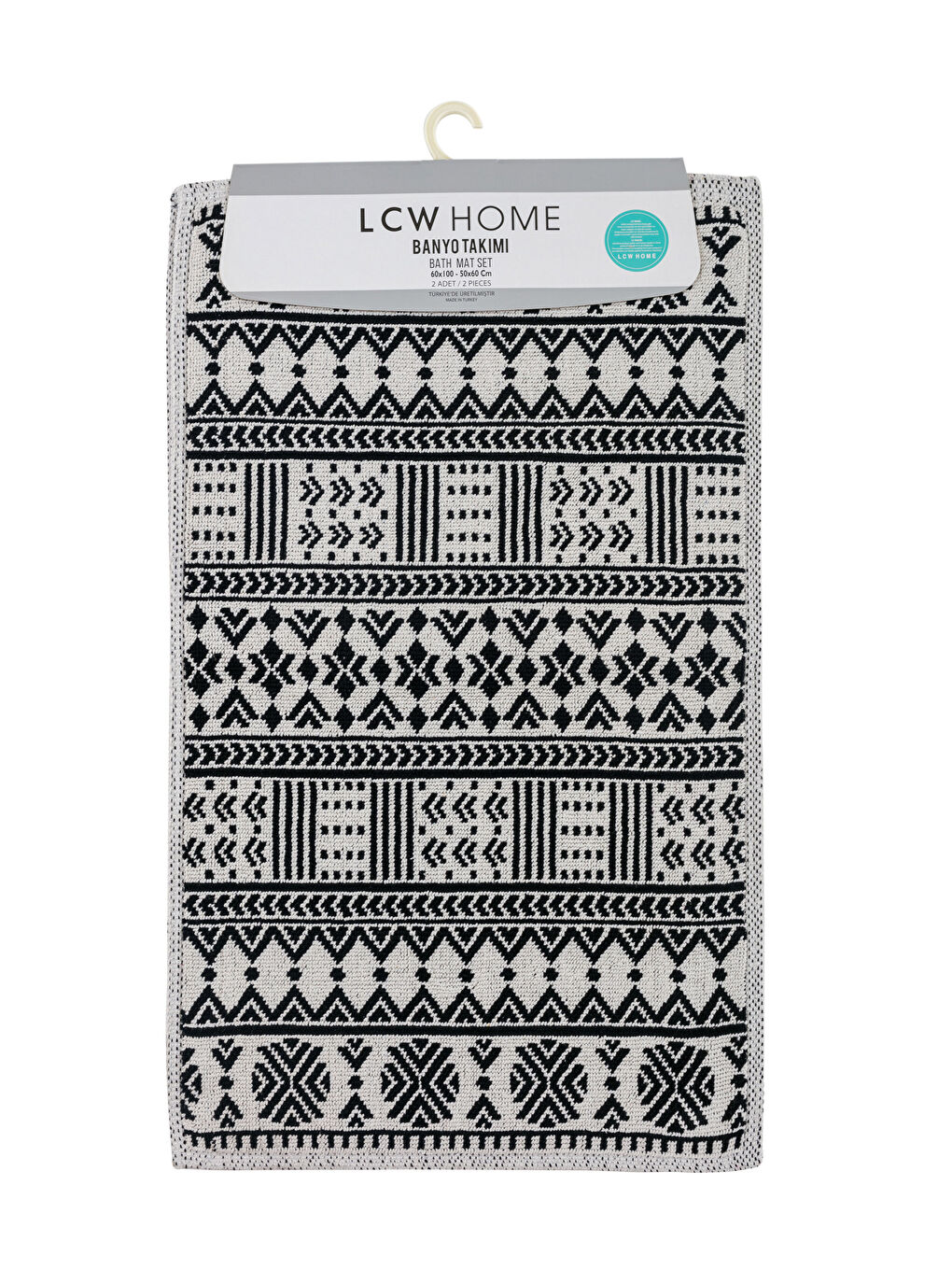 Geometric Patterned Bath Mat 2 Pack-4
