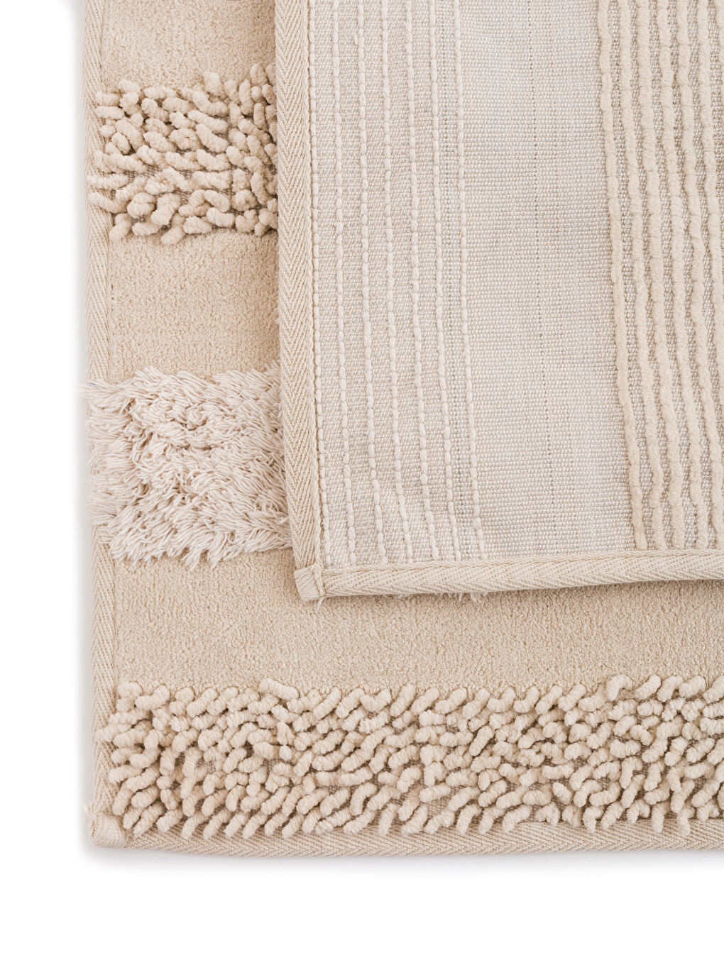 Kahverengi Çizgi Desenli Banyo Paspası 2'li-2