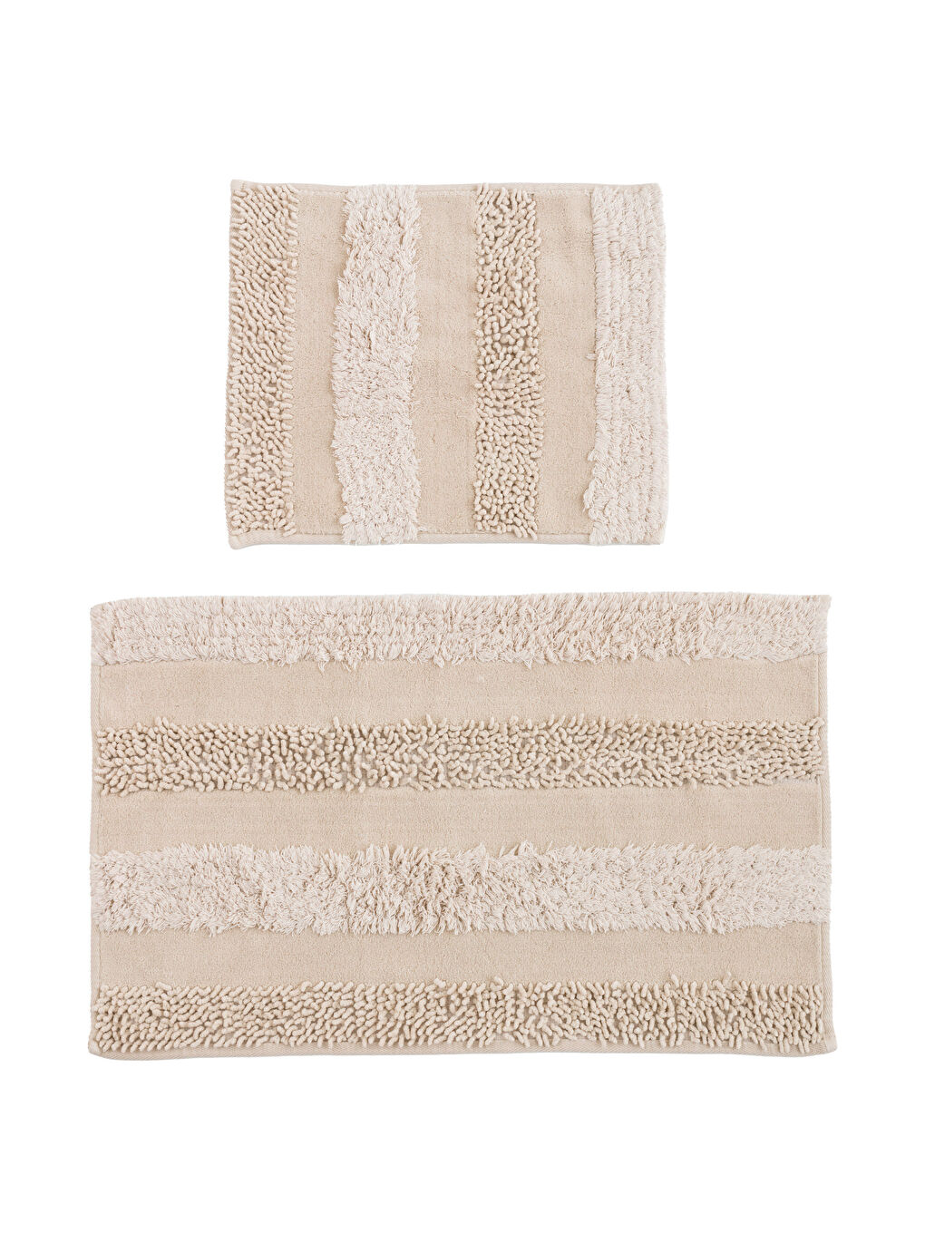 Kahverengi Çizgi Desenli Banyo Paspası 2'li-4